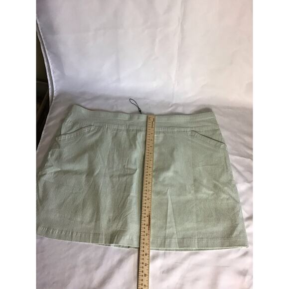 Mario Serrano Golf Activewear Pinstripe Skort Sz. XXL Green/ White Tummy Control - Picture 7 of 10